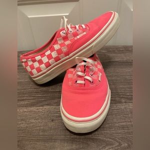 Vans Women’s Shoes Size US 7 Hot Pink Checkerboard Sneakers